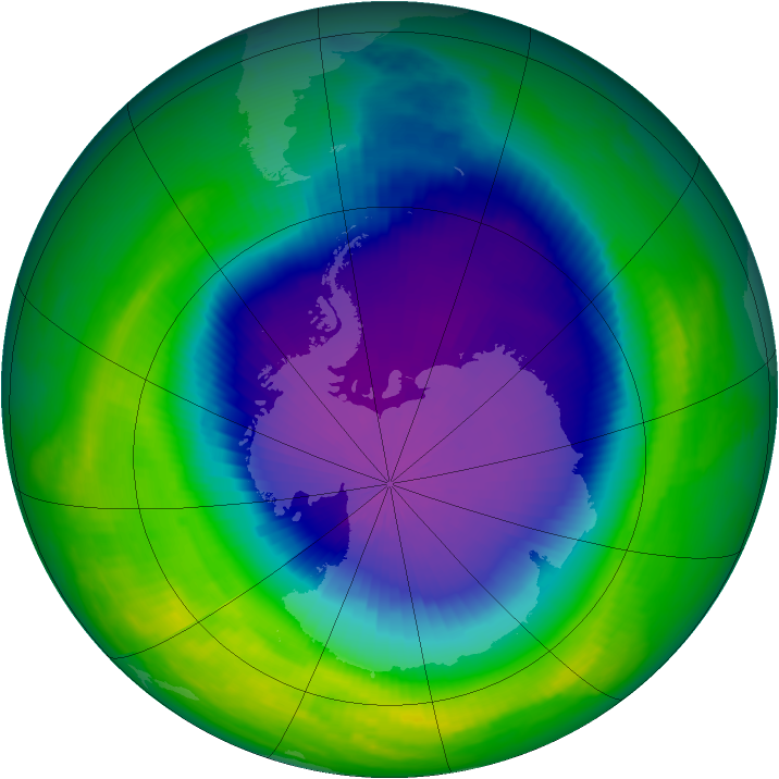 Ozone Map 2000-10-09